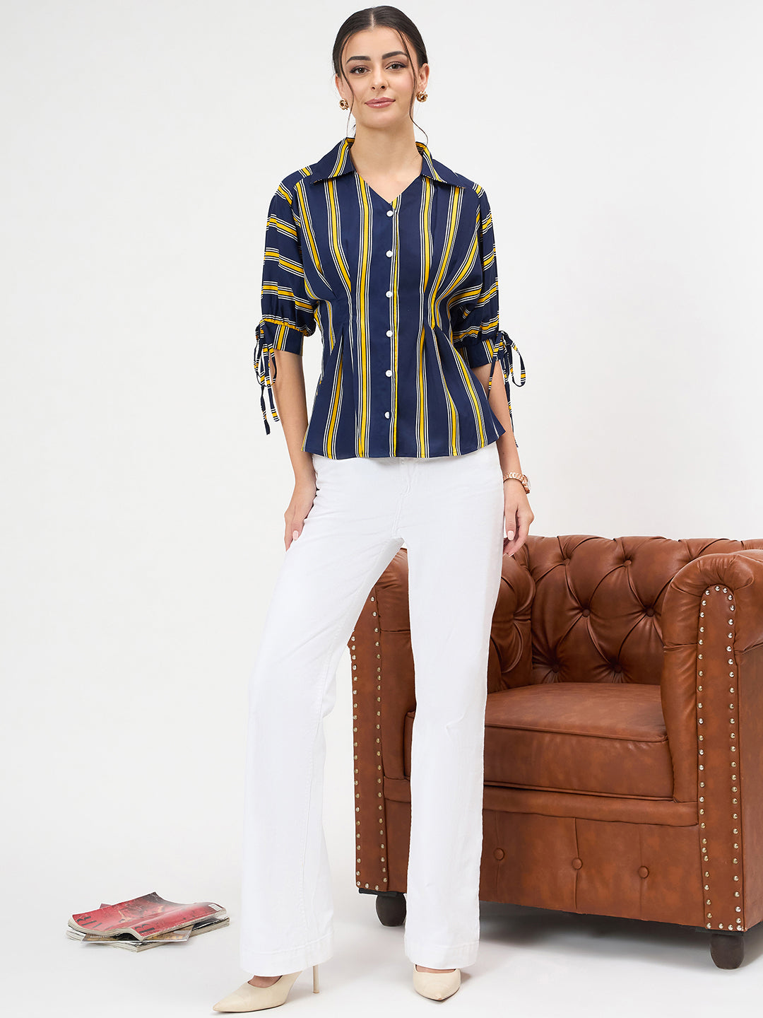 Puff Sleeve Waisted Shirt