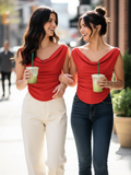 Stretchable Cotton Draped Crop Top - Pinkkup