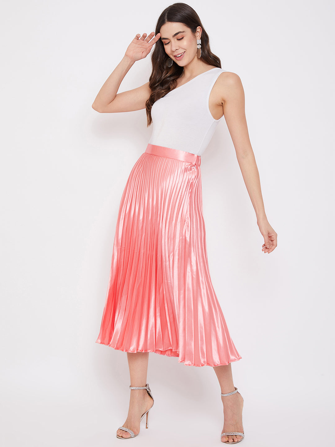 Pleated Midi Skirt