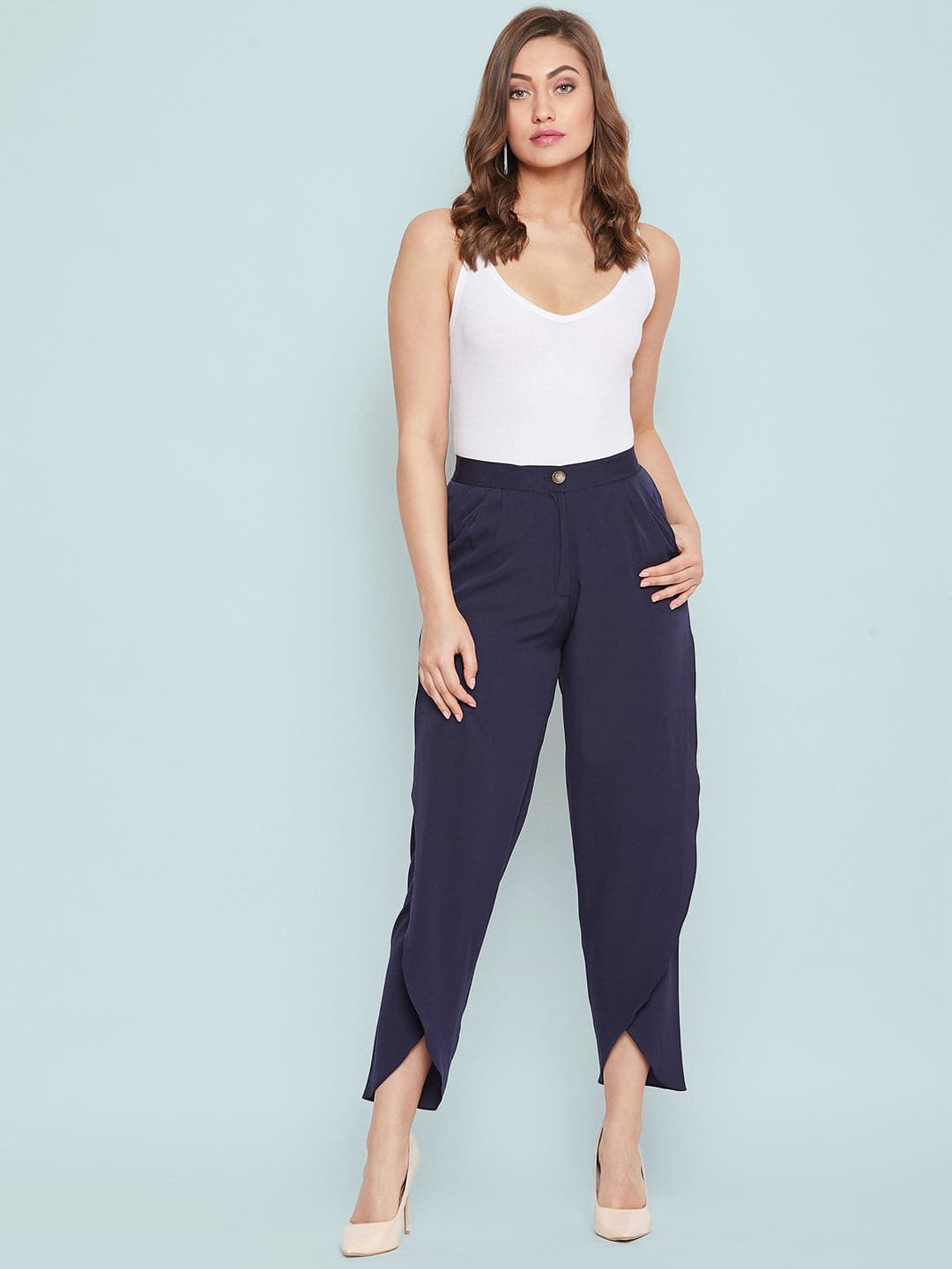 Adjustable Crepe Tulip Pants