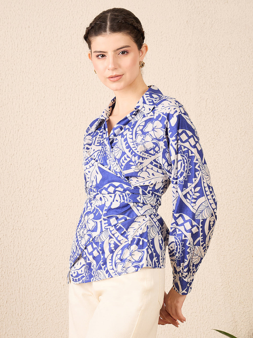 Pure Cotton Wrap Shirt