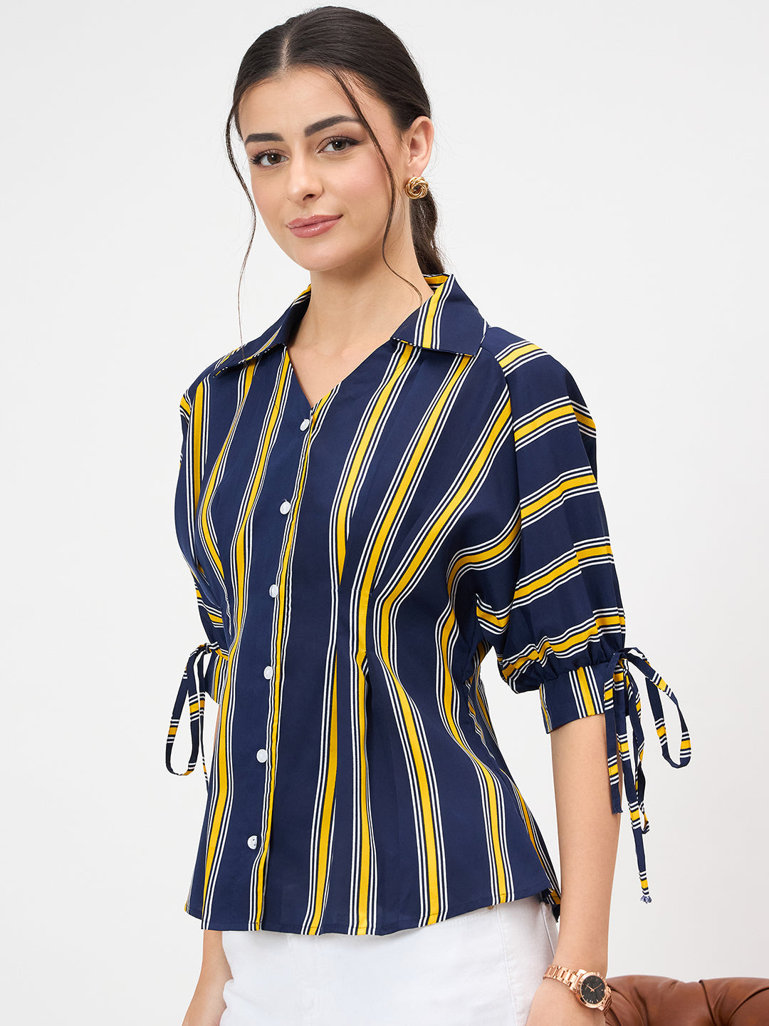 Puff Sleeve Waisted Shirt