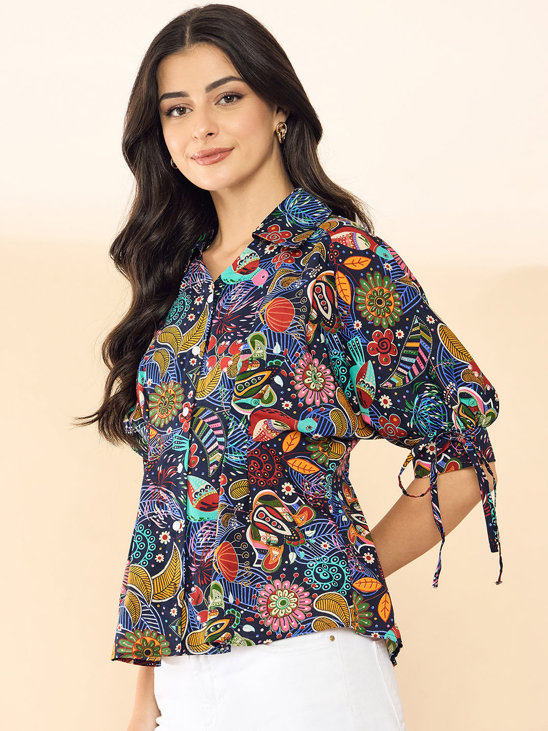 Puff Sleeve Waisted Shirt