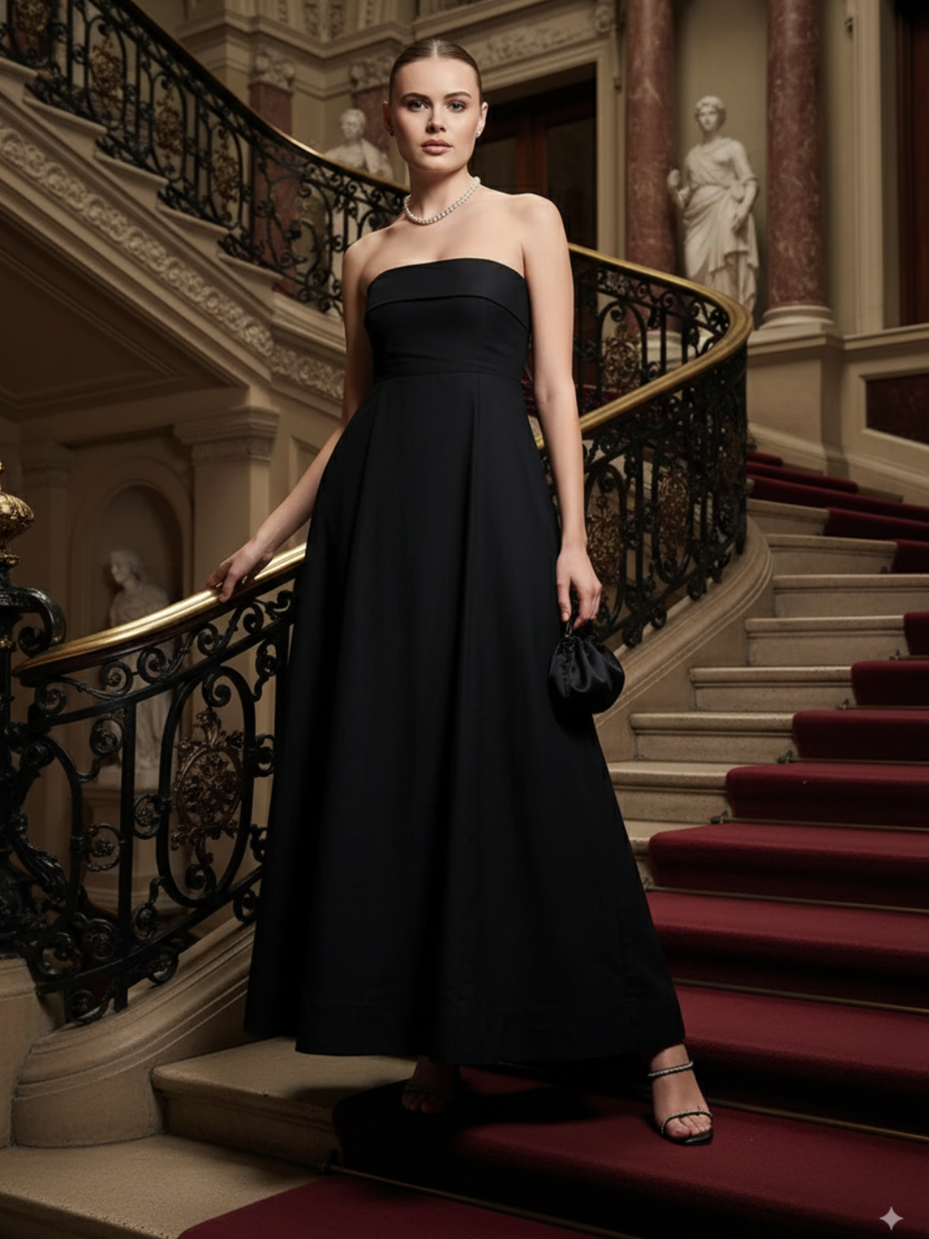 Bandeau Maxi Cotton Dress - Pinkkup