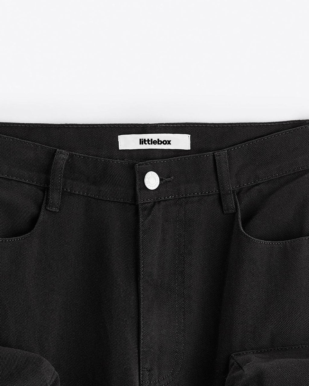 Men Black Cargo Trouser With Utility Pockets Baggy pants