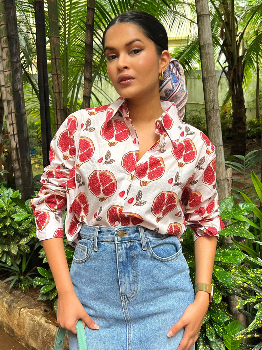Printed Cotton Shirt - Pinkkup