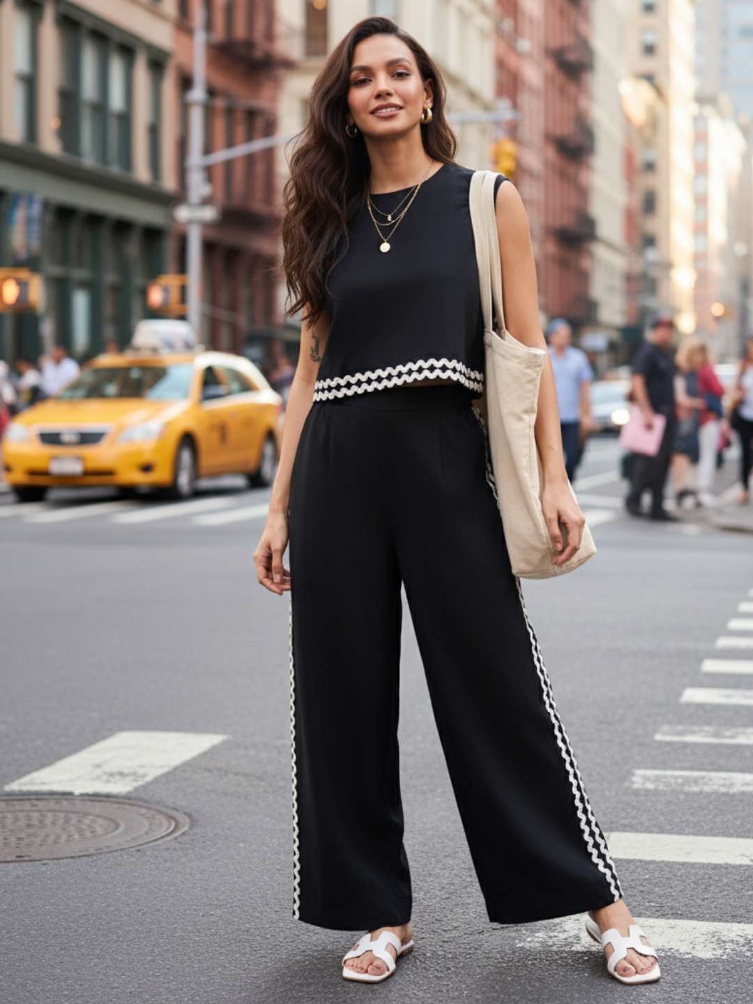 Ric-Rac Cotton Co-ord Set - Pinkkup