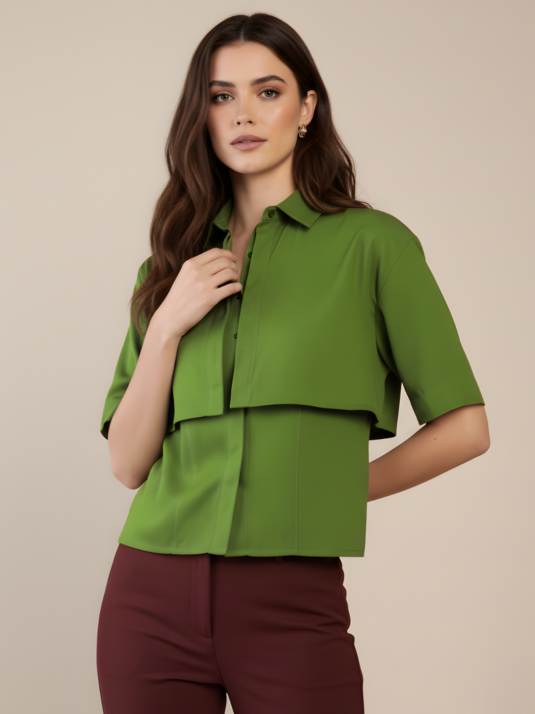 Pure Cotton Layered Shirt
