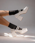Seoul City Aesthetics White Platform Pumps