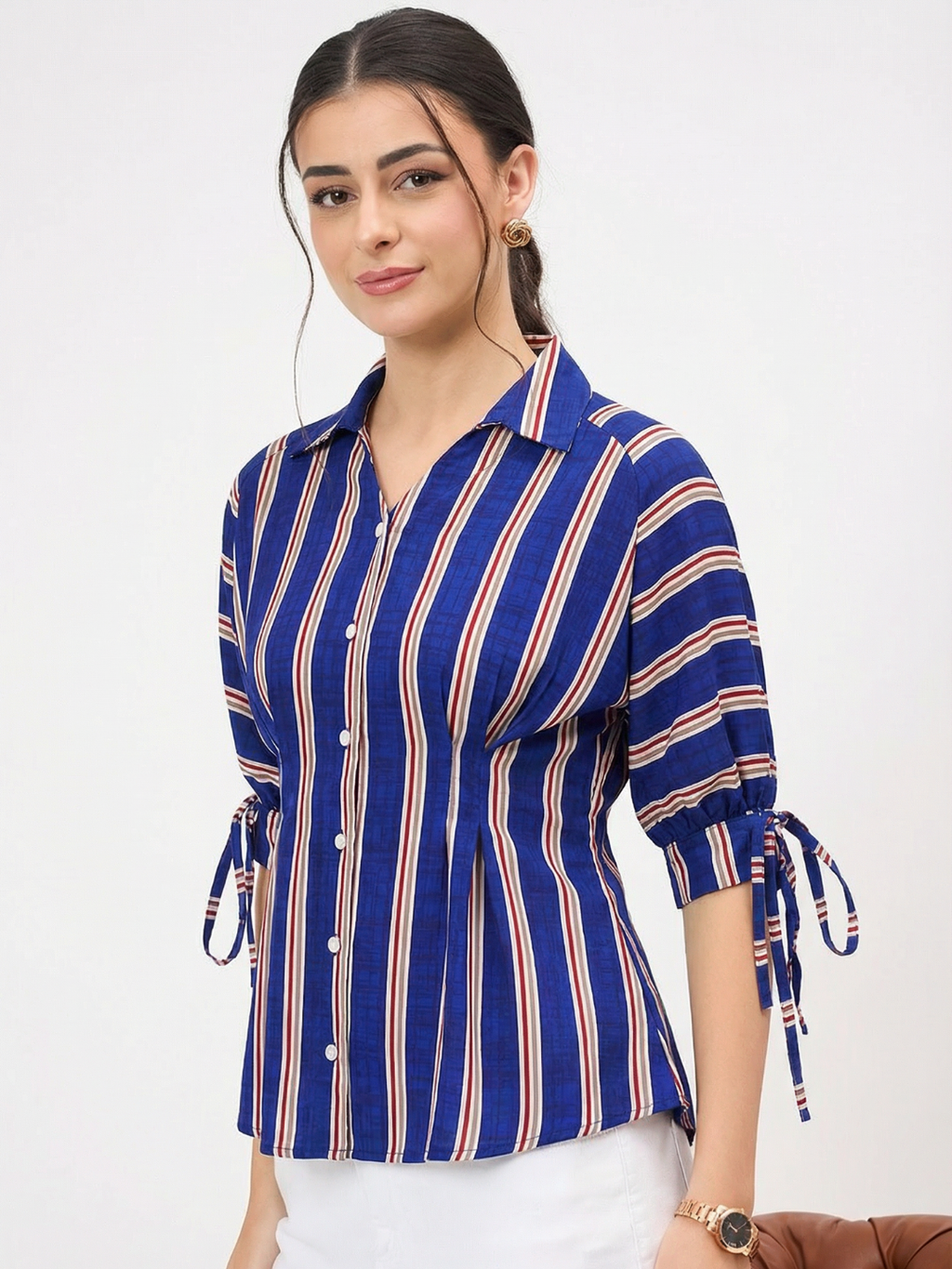 Puff Sleeve Waisted Shirt