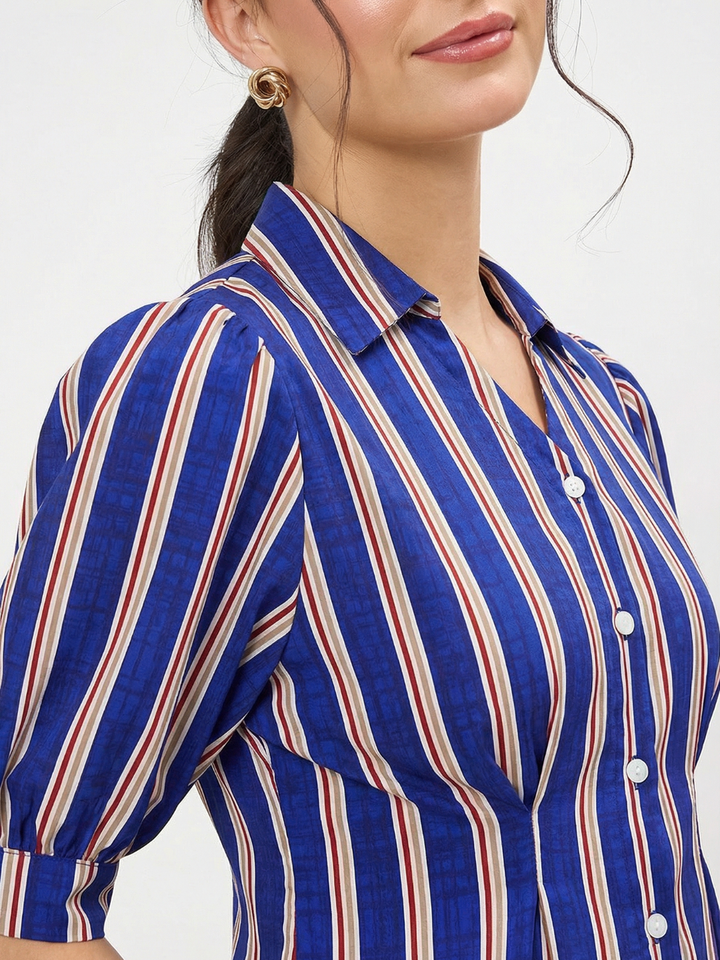 Puff Sleeve Waisted Shirt