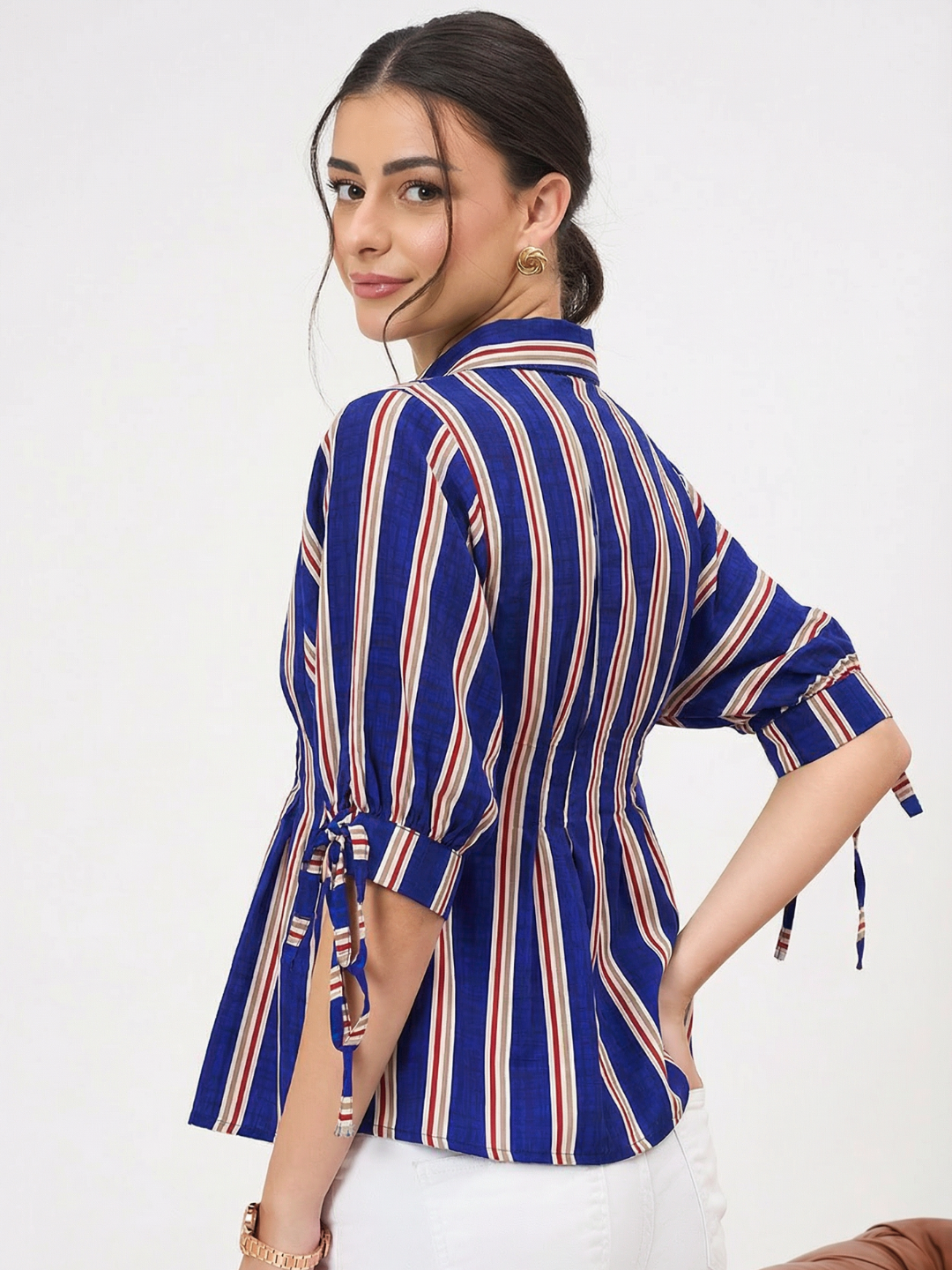 Puff Sleeve Waisted Shirt