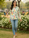 Printed Cotton Shirt - Pinkkup