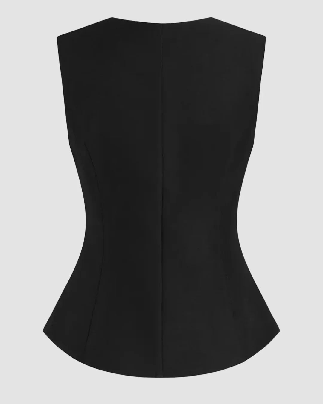 Black Sleeveless Zip Top for Women