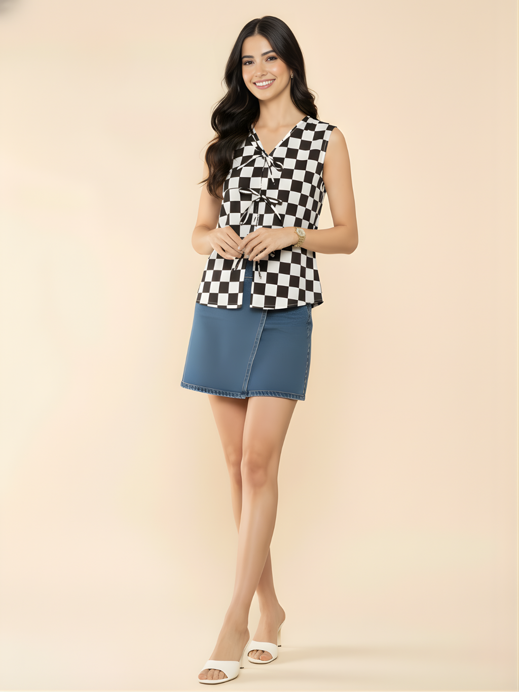 Pure Cotton Top with Tie-Up Detailing