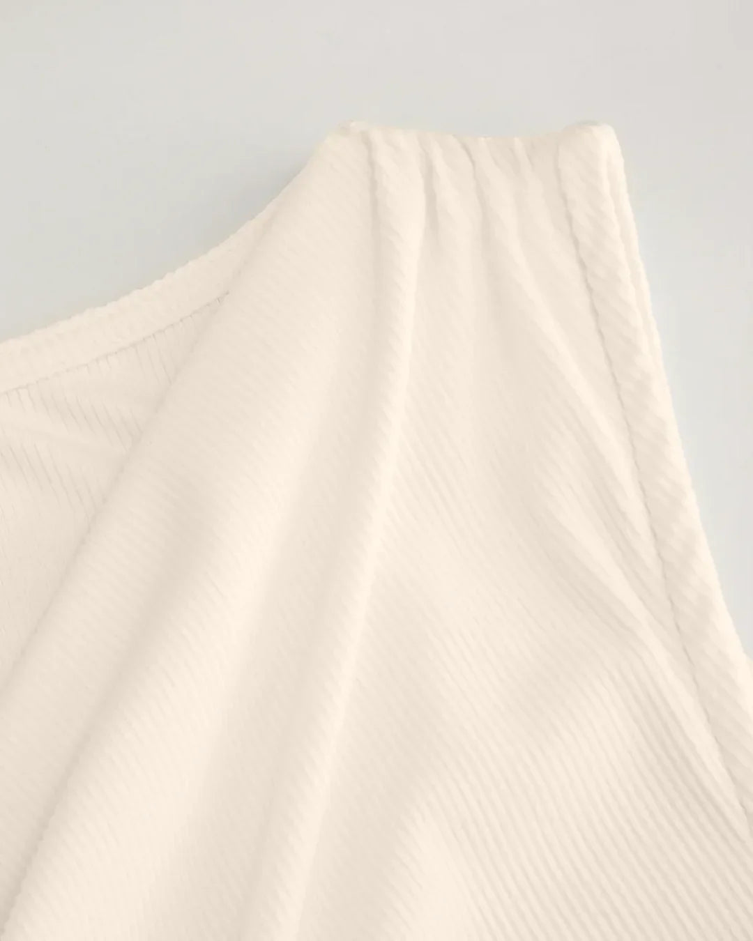 Boat Neck Ruched Split Knotted Asymmetrical Tank Top Curve & Plus in Apricot