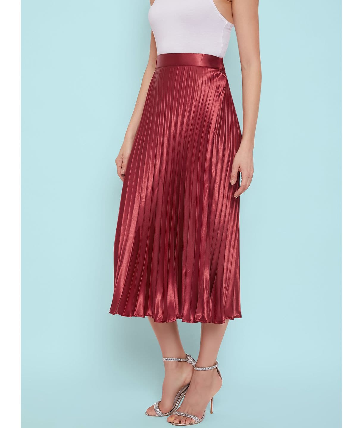 Pleated Midi Skirt