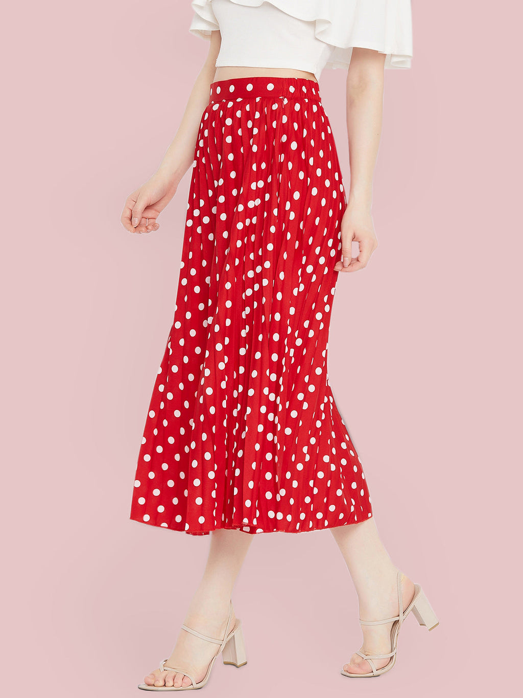 Pleated Midi Skirt