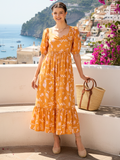 Cotton Tiered Midi Dress - Pinkkup