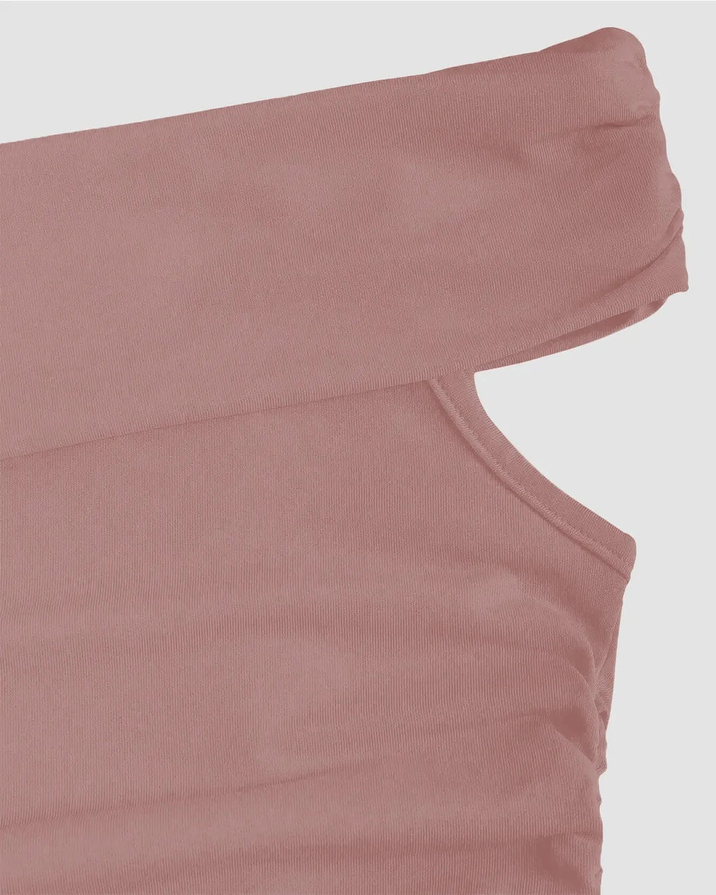 Off-Shoulder Ruched Crop Top In Rose