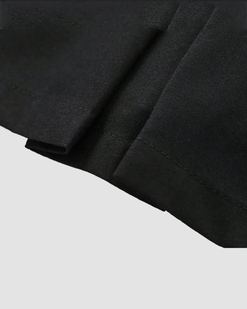 High-Waist Pleated A-Line Mini Skirt in Black