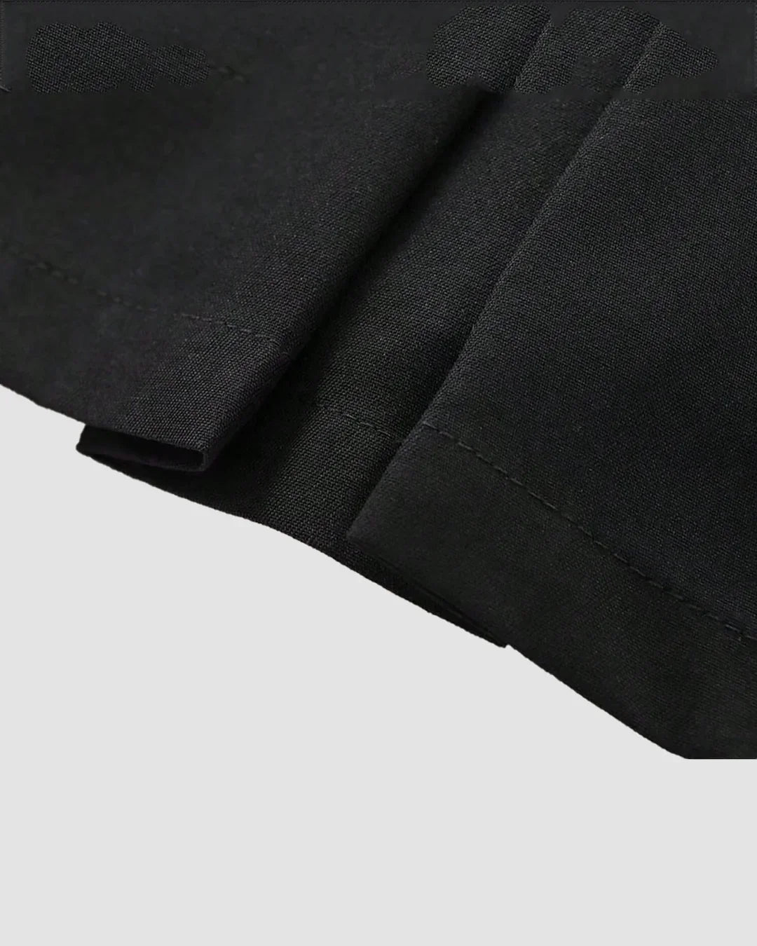 High-Waist Pleated A-Line Mini Skirt in Black