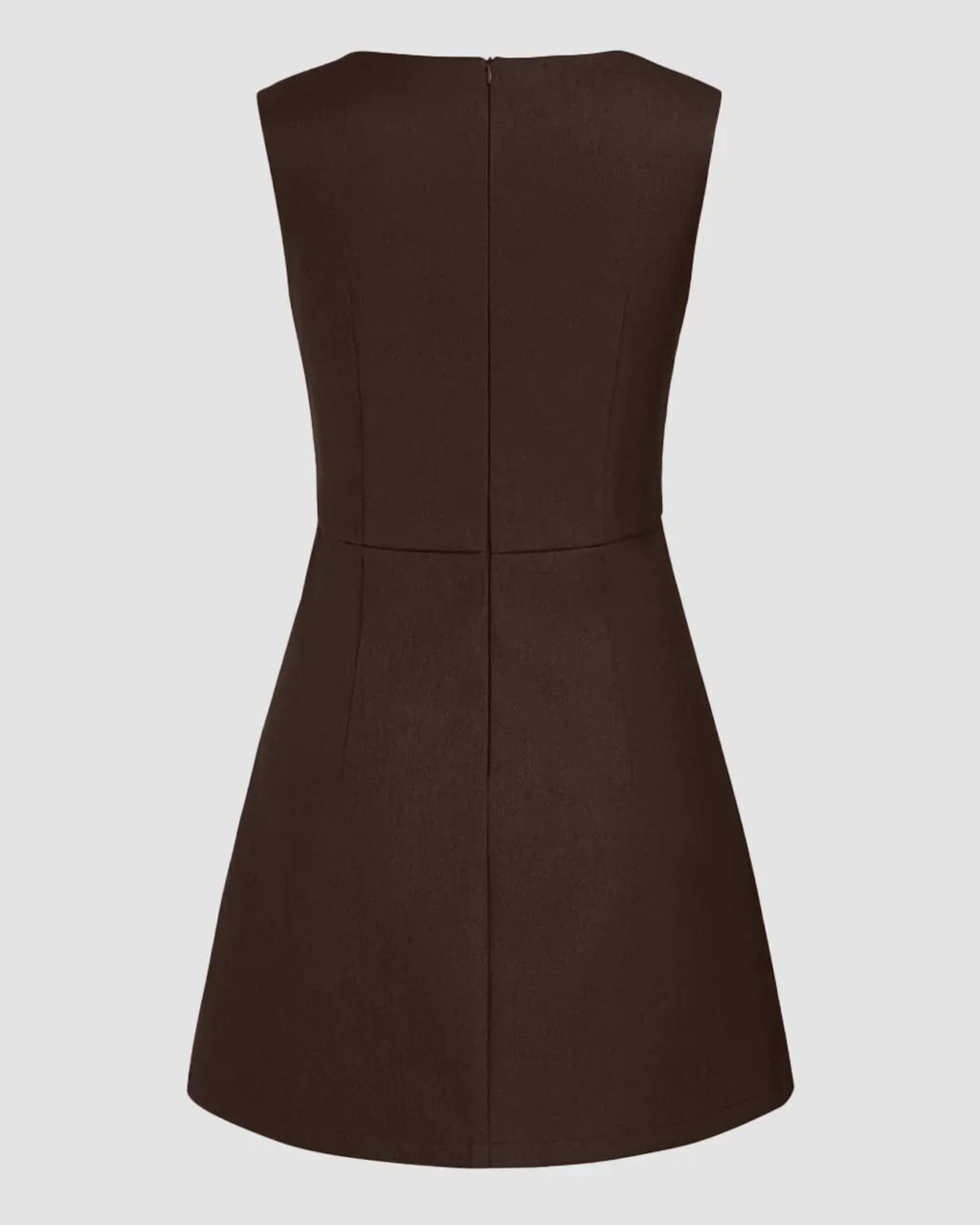 Boat Neck Mini Dress in Coco