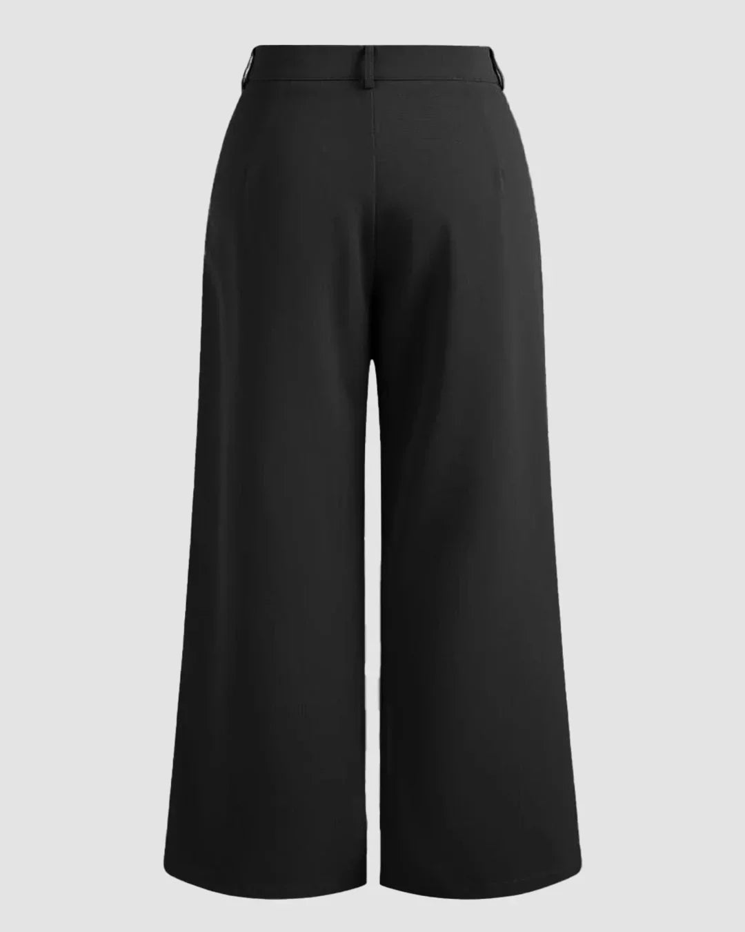 High-Waist Pleated Wide-Leg Trousers in Black Curve & Plus