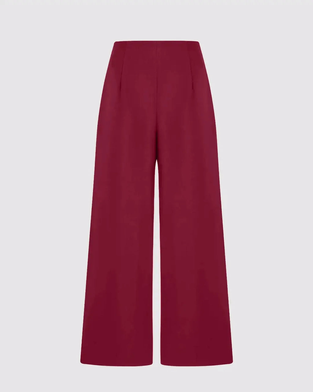 Mid Rise Pleated Wide Leg Trousers Redberry