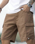 Men Denim Side Pocket Flap Bermuda Jean Shorts
