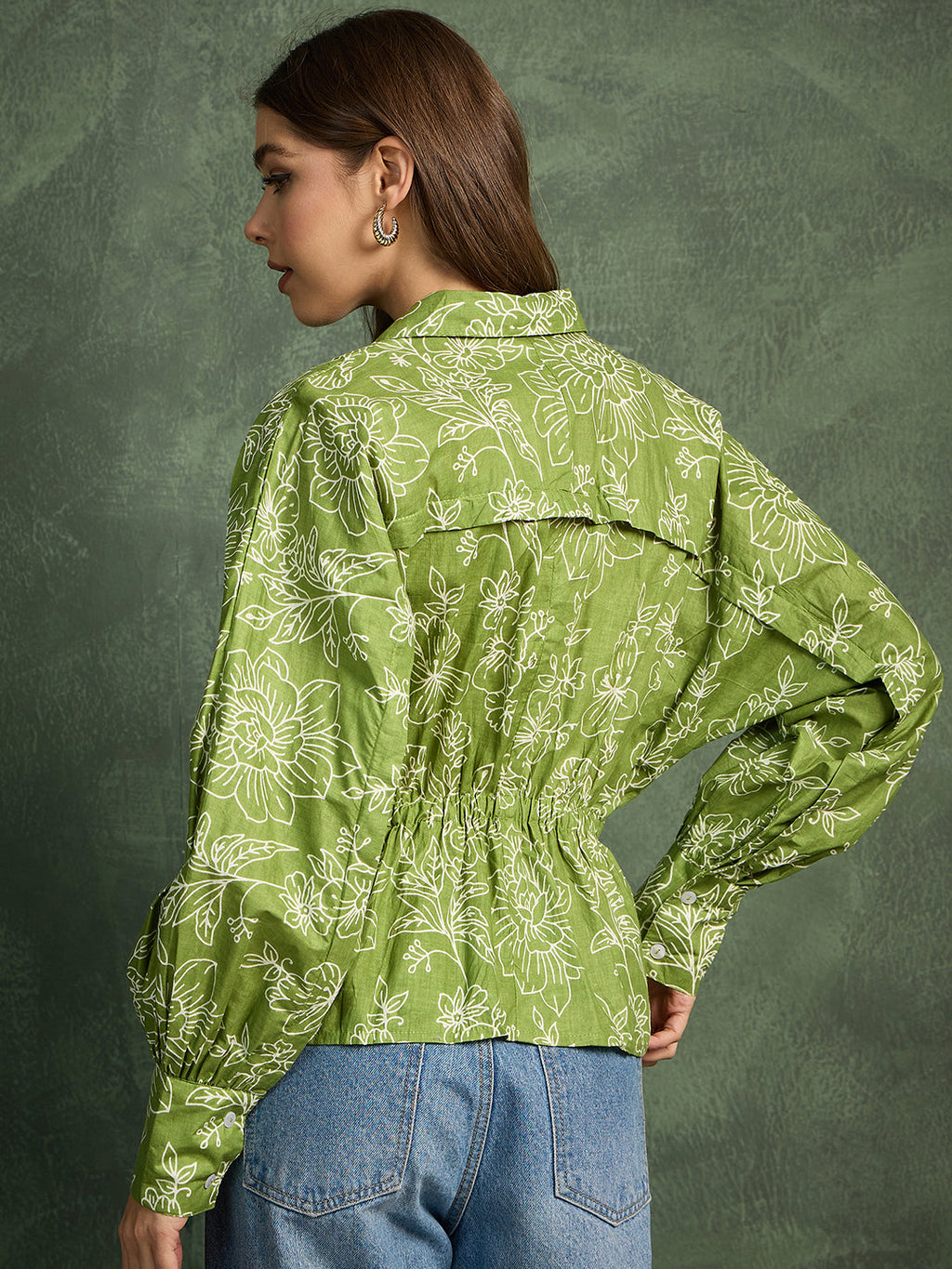 Balloon Sleeves Pure Cotton Shirt