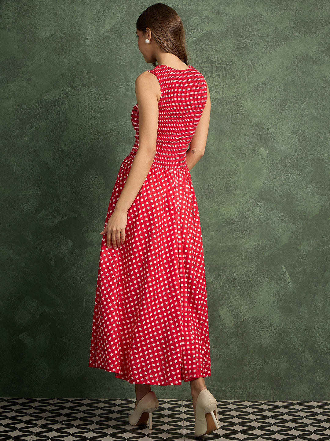 Pure Cotton Smocked Midi Dress