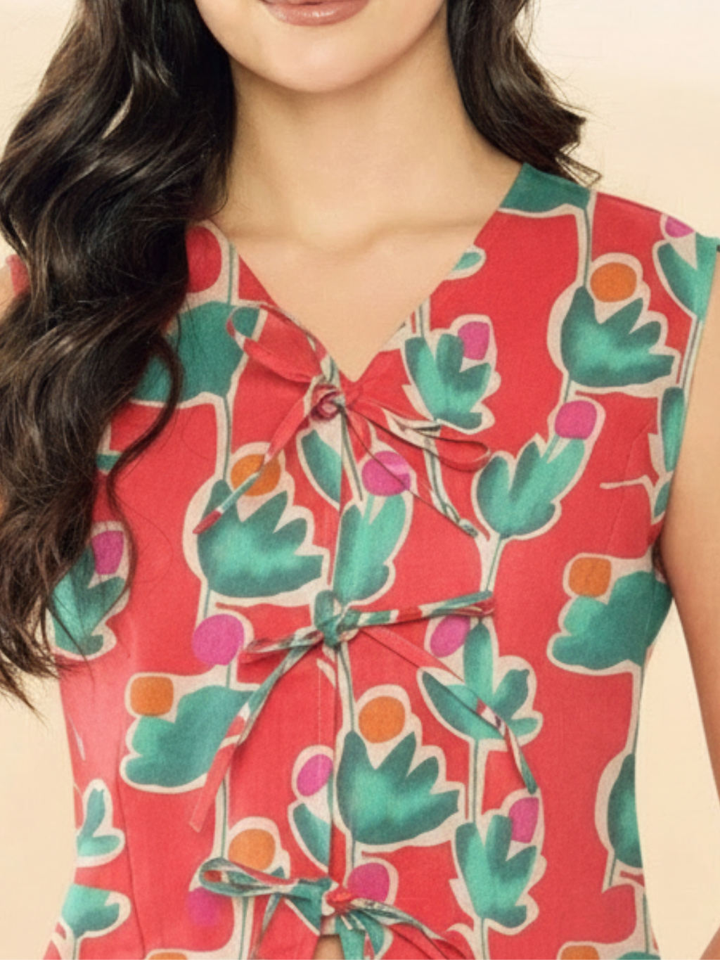 Pure Cotton Top with Tie-Up Detailing