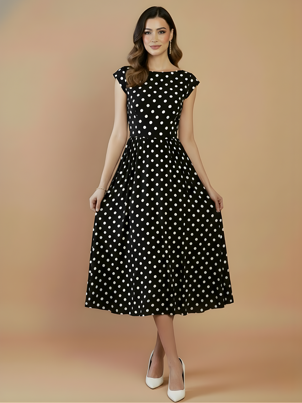 Stretchable Backless Midi Dress