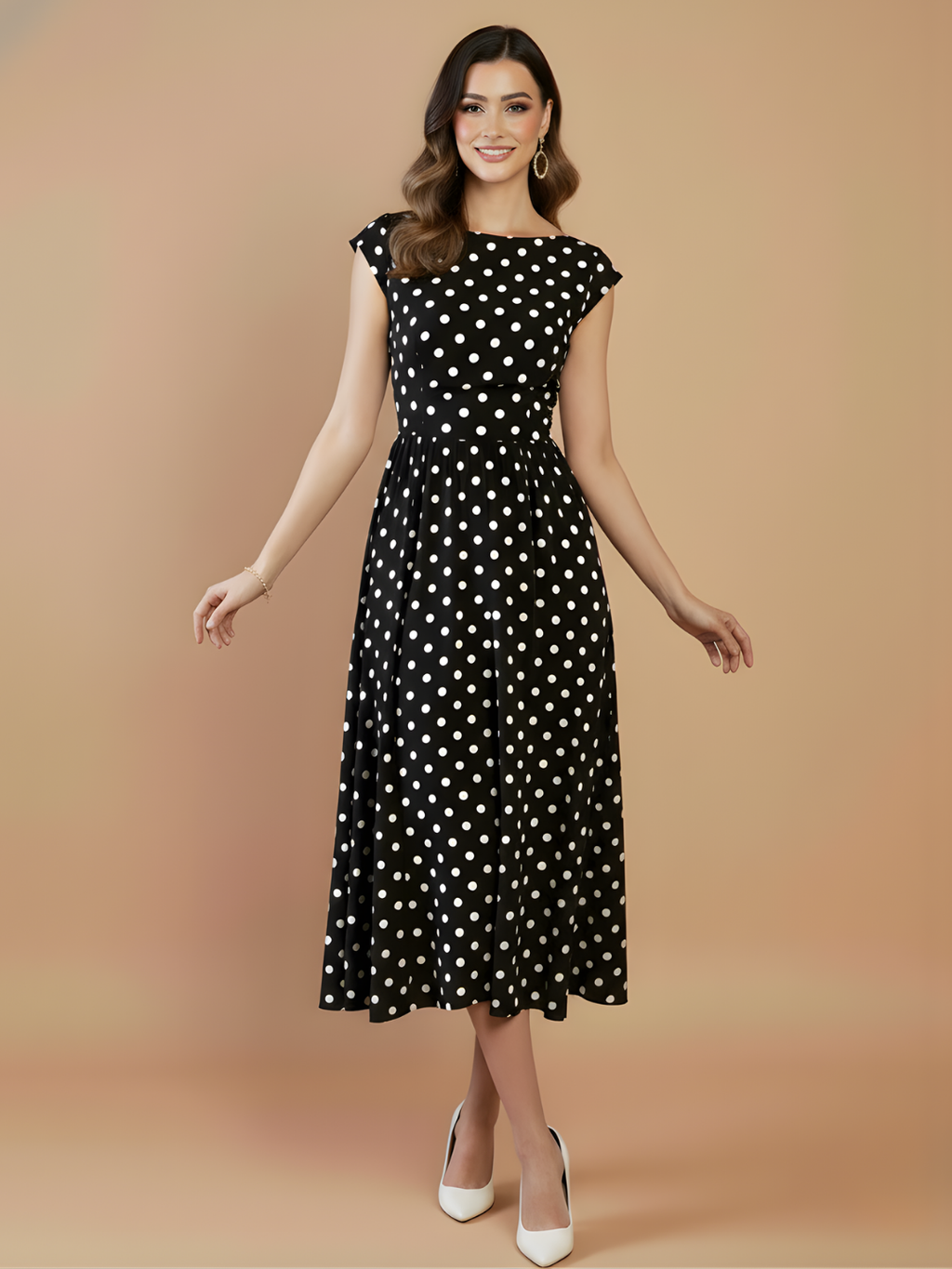 Stretchable Backless Midi Dress