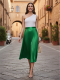 Pleated Midi Skirt - Pinkkup