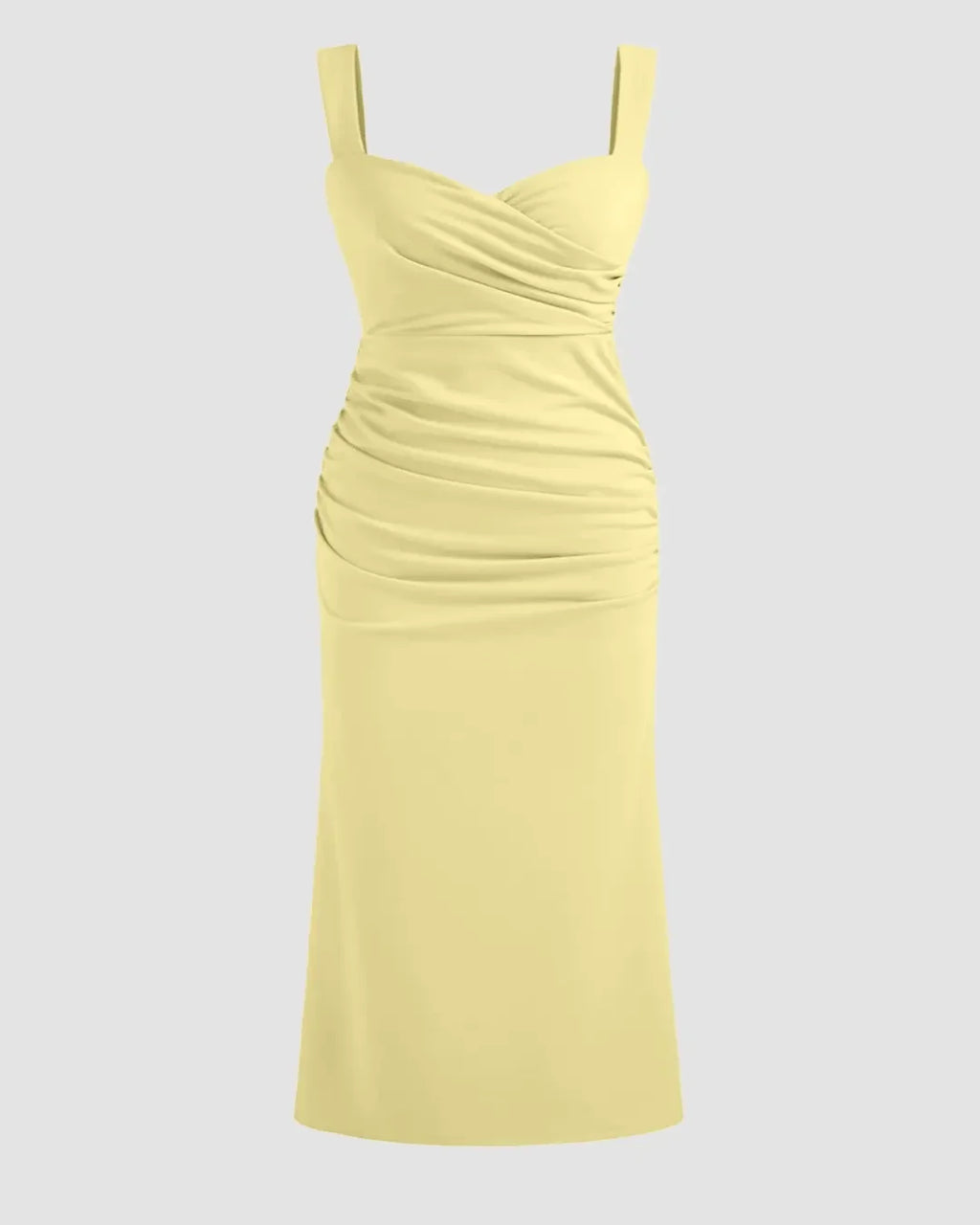 Vanilla Ruched Bust Sleeveless Bodycon Maxi Dress Curve & Plus