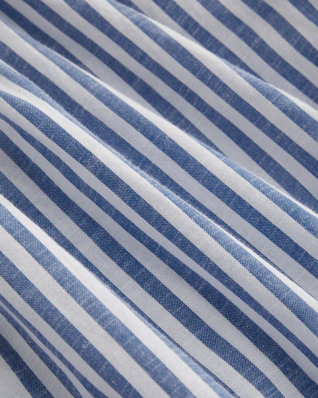Classic Blue and White Striped Button-Up Shirt Dress for Women