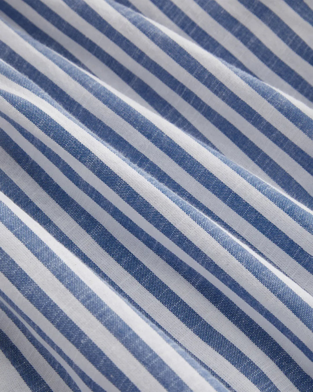 Classic Blue and White Striped Button-Up Shirt Dress for Women