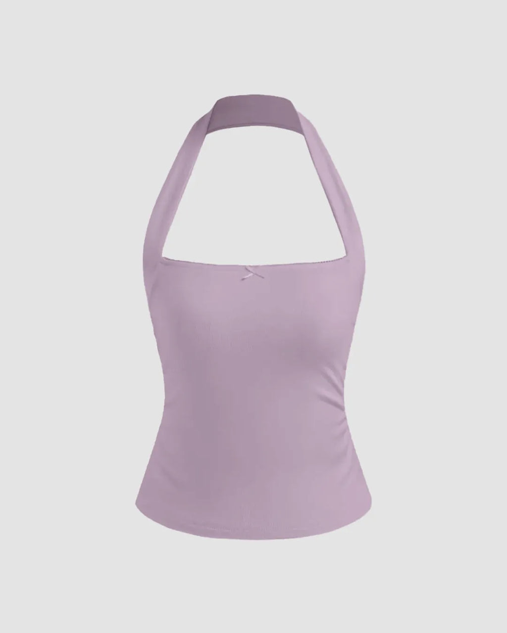 Lilac Halter Neck Crop Top