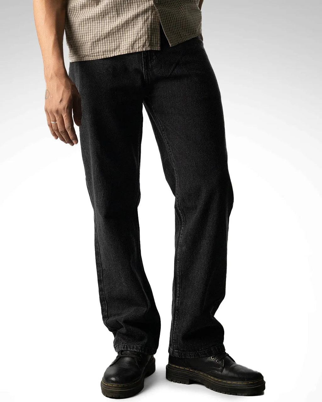 Men Wide Leg Baggy Regular Loose Fit Jeans