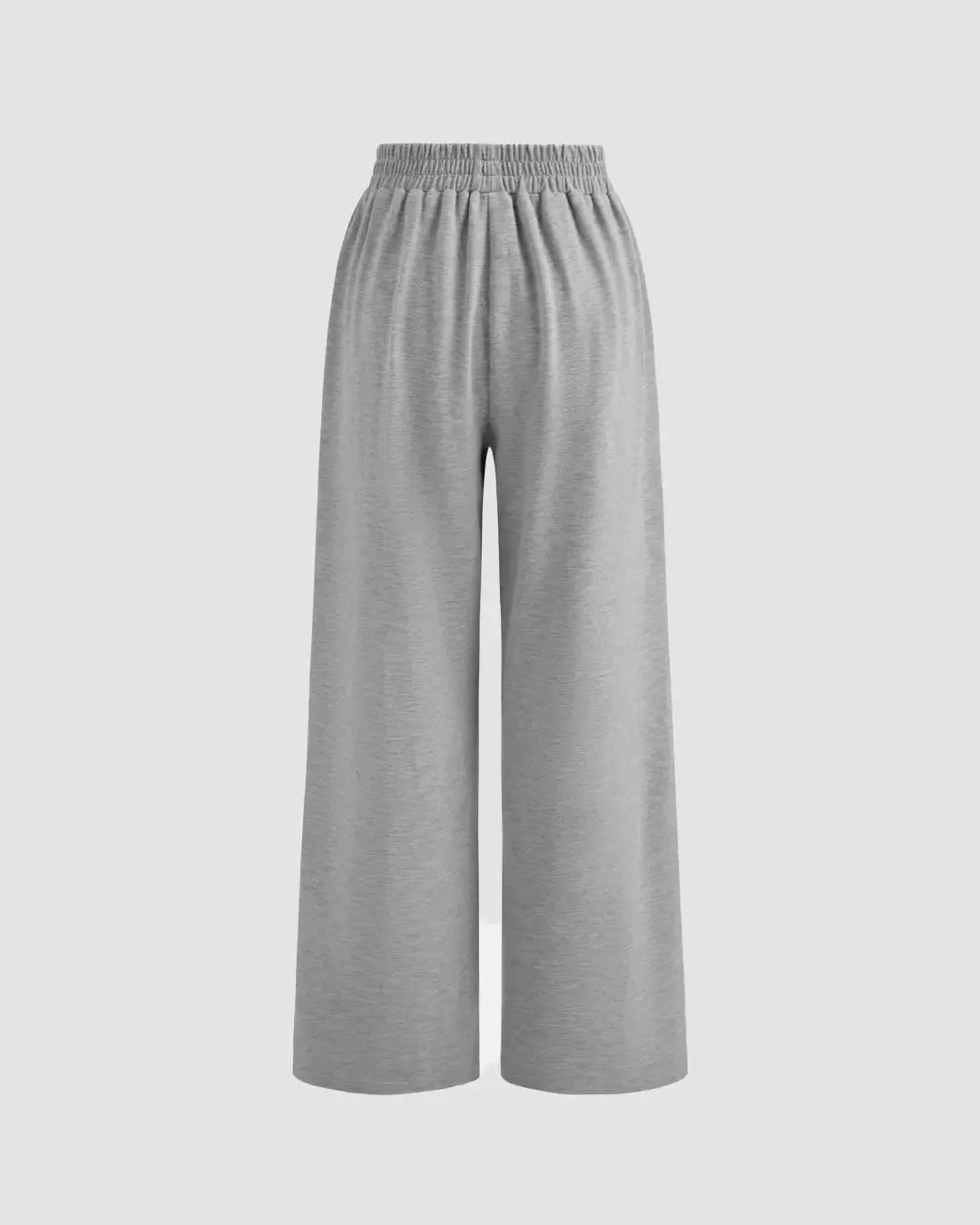 Solid Button Sleeveless Top With Solid Wide Leg Trousers