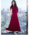 Flared Ruffle Maxi Gown - Pinkkup