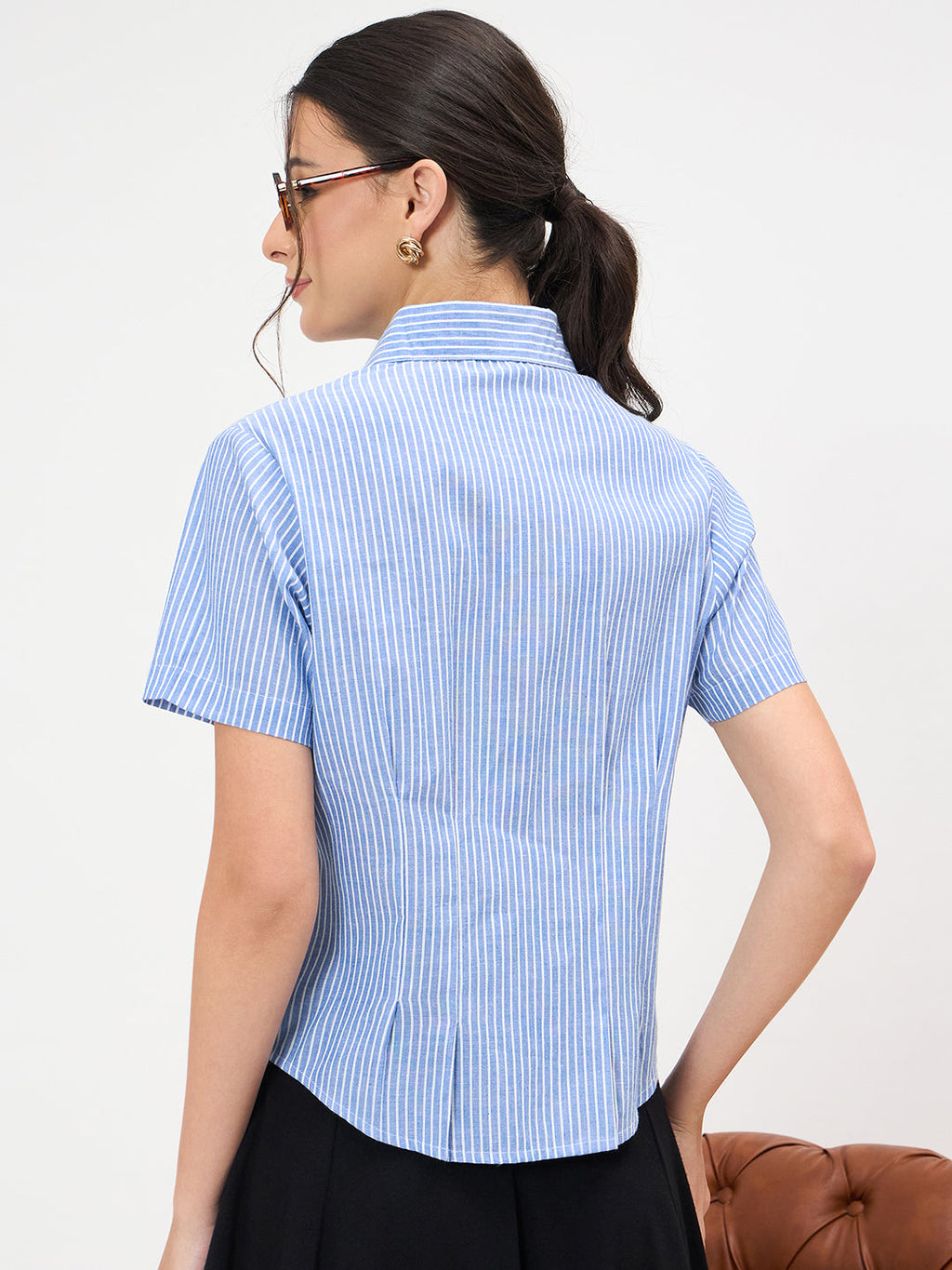 Pure Cotton Half Sleeve Fitted Shirt