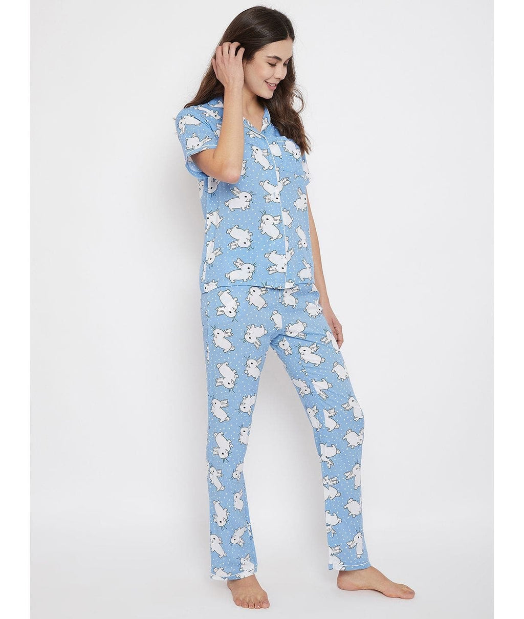 Printed Cotton Night Suit