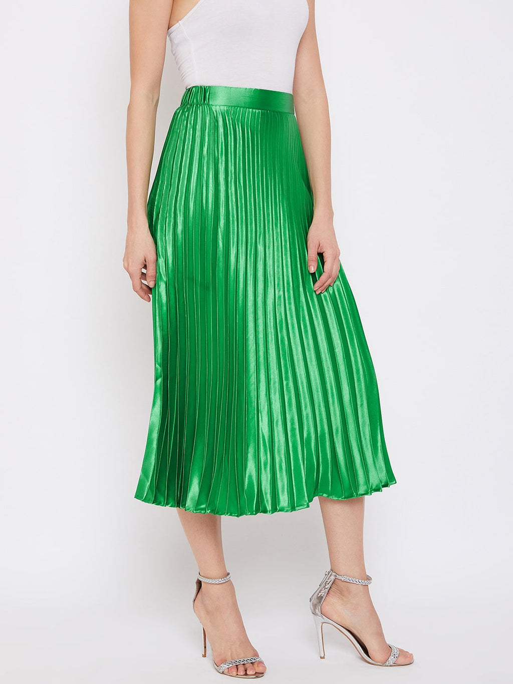 Pleated Midi Skirt