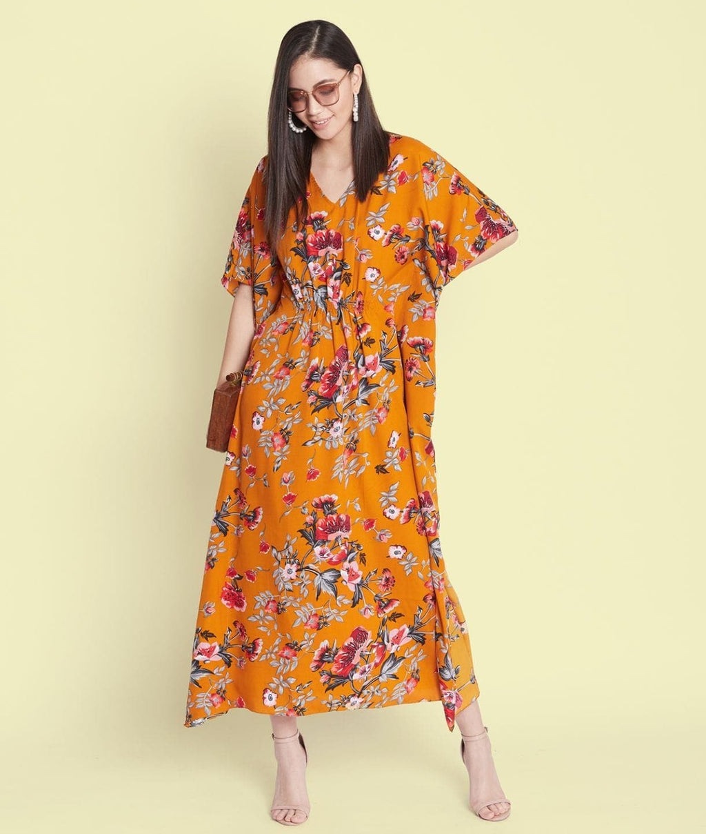 Comfortable Printed Kaftan/Nightie. - Pinkkup