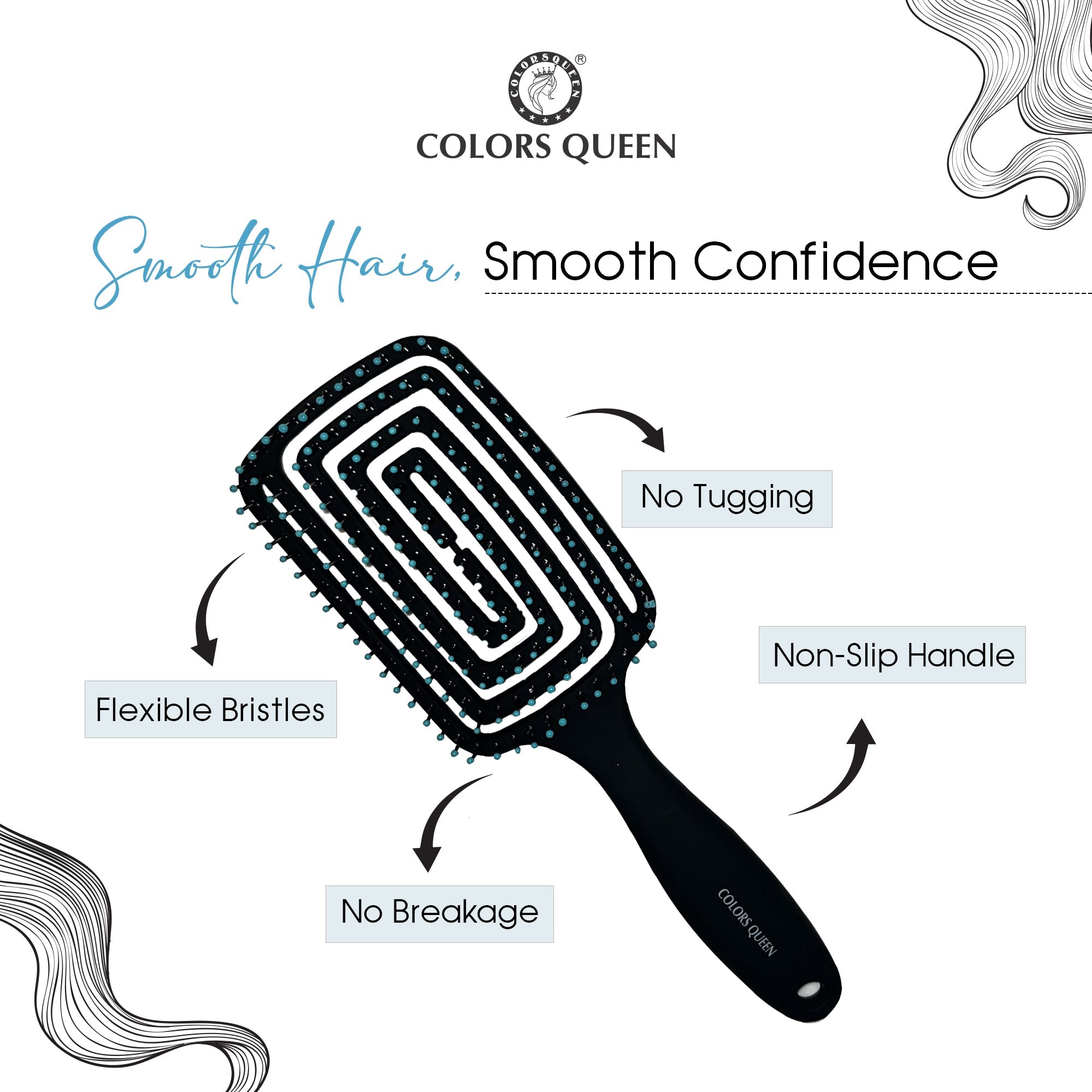 Rectangular Hair Brush | 1 PC