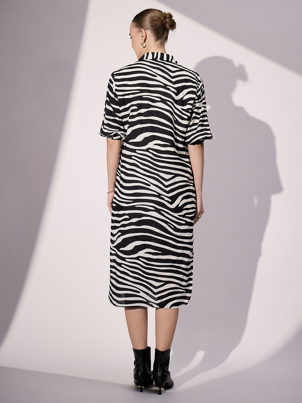 Cotton Sequinned Midi Dress