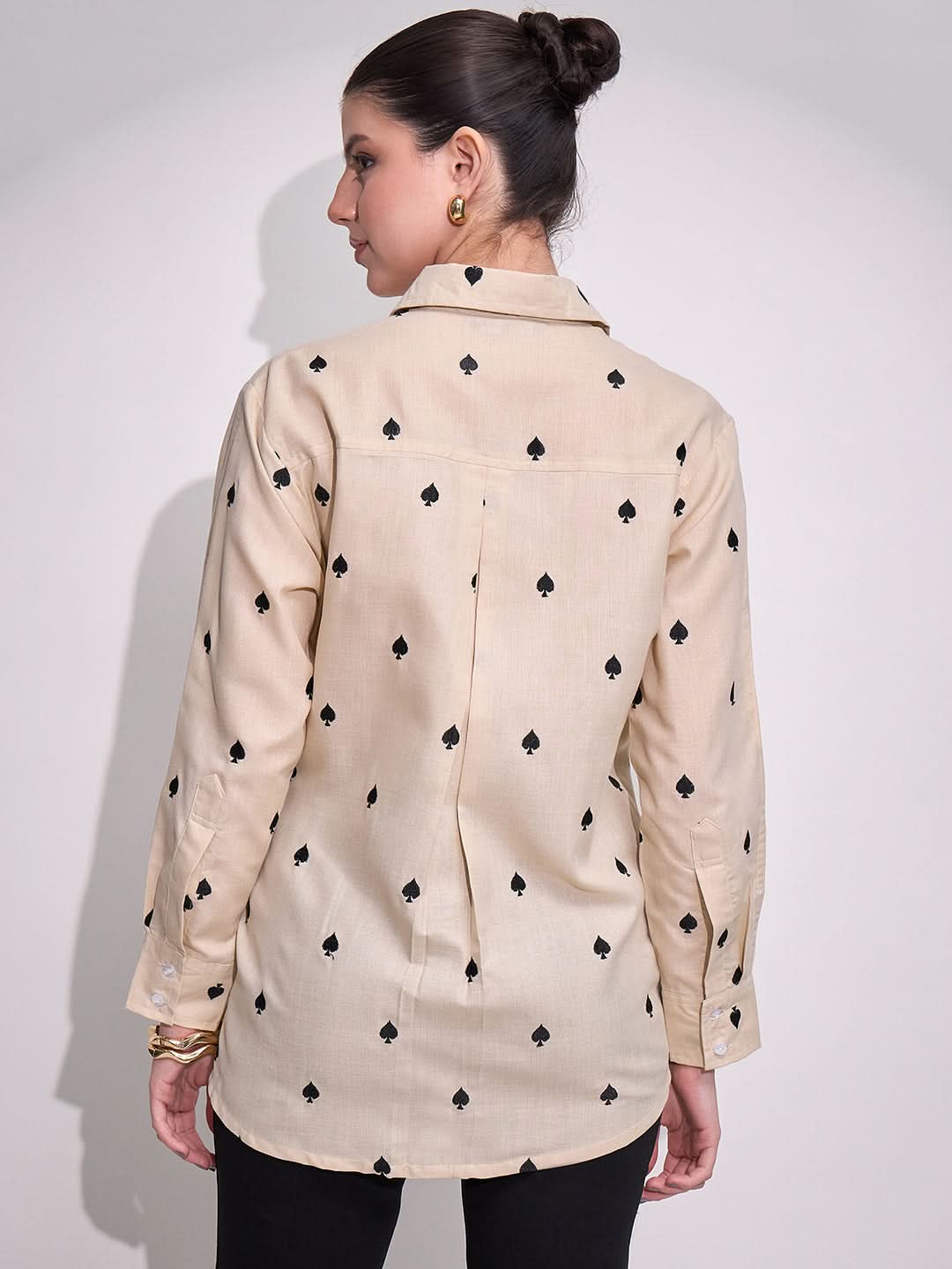 Side Tie-Up Linen Shirt